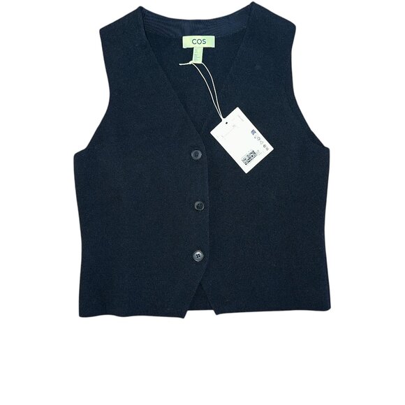 COS Womens Knited Vest Black Size Small NWT - Picture 3 of 5